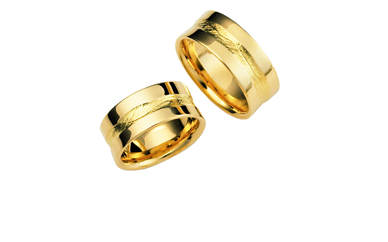 02376+02377-wedding ring, gold 750